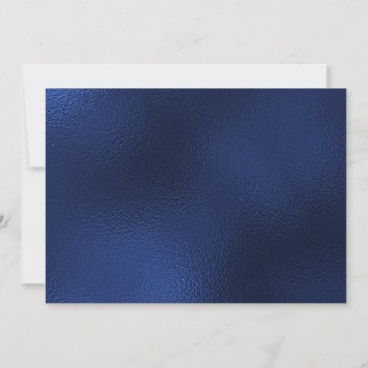 80. Geburtstag Navy Blue Cake Einladung (Rückseite)