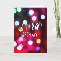 80. Geburtstag Neon-Party-Lichter