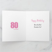 80. Geburtstag Nummer 80 Fotocollage Big Custom Karte (Innenseite)