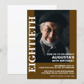80. Geburtstag oder JEDES ALTER Elegantes Party Einladung (Vorne/Hinten)