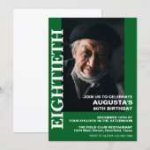 80. Geburtstag oder JEDES ALTER Elegantes Party Einladung (Vorne/Hinten)