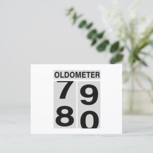 80. Geburtstag Oldometer Ankündigungspostkarte