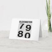 80. Geburtstag Oldometer Dankeskarte (Vorderseite)