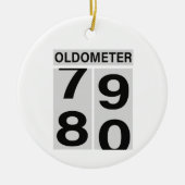 80. Geburtstag Oldometer Keramik Ornament (Vorne)