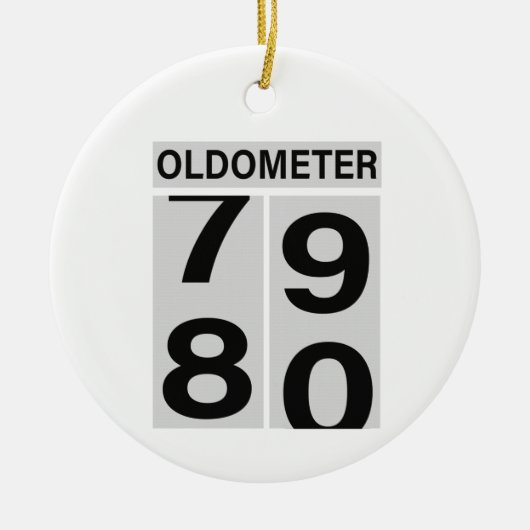 80. Geburtstag Oldometer Keramik Ornament (Vorne)