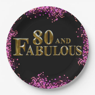 80. Geburtstag  Pappteller