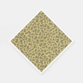 80. Geburtstag Party Nummer Pattern Schwarz/Gold Serviette (Ecke)