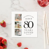80. Geburtstag Party Papiertücher mit Foto Serviette (Beispiel)