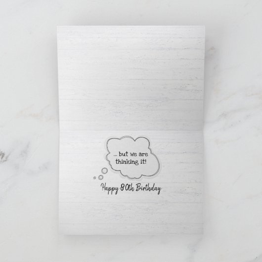 80. Geburtstag Pelikane Spaß Karte (Innenseite)