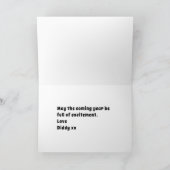 80. Geburtstag Personalisiert Retro Funny Cartoon Karte (Innenseite)