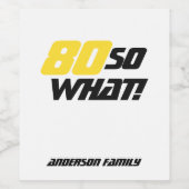 80. Geburtstag Personalizable Motivierend Funny Weinetikett (Einzelnes Label)