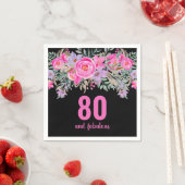 80. Geburtstag pinkfarbene Party Servietten (Beispiel)