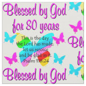 80. GEBURTSTAG PRAYER STOFF (Nahaufnahme)