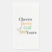 80. Geburtstag Prost Bier Golf Minimal Party Serviette (Vorderseite)