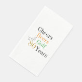80. Geburtstag Prost Bier Golf Minimal Party Serviette (Ecke)