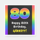 80. Geburtstag: Rainbow Spectrum # 80, Individuell Serviette (Vorderseite)