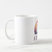 80. Geburtstag Retro Sunset Kaffeetasse (Links)