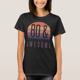 80. Geburtstag Retro Sunset T-Shirt