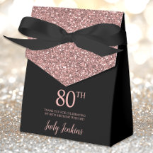 80. Geburtstag Roségold Glitter Dankeschön