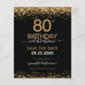80. Geburtstag Save the Date Einladung (Vorderseite)