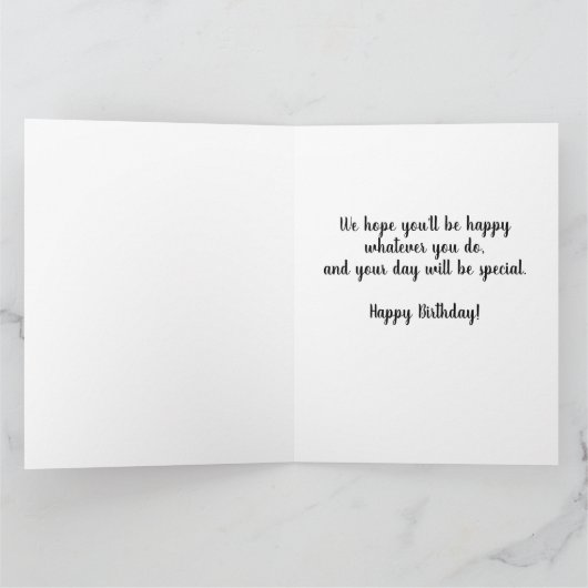 80. Geburtstag schwarz rosa Aquarellblume Karte (Innenseite)