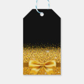 80. Geburtstag schwarzes Gold elegant Geschenkanhänger (Rückseite)