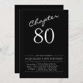 80. Geburtstag, Script 80 Party Einladung (Vorne/Hinten)