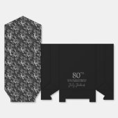 80. Geburtstag Silber Blumen Danke Geschenkschachtel (Ungefaltet)