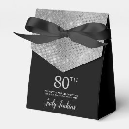 80. Geburtstag Silber Dankeschön-Geschenkbox Geschenkschachtel