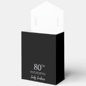 80. Geburtstag Silber Glitter Dankeschön Geschenkschachtel (Offen)