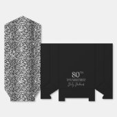 80. Geburtstag Silber Leopardendruck Danke Geschenkschachtel (Ungefaltet)