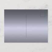 80. Geburtstag silber Metall Glitzer Staubglasur Einladungspostkarte (Rückseite)