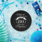 80. Geburtstag Spaß Annäherung Perfektion Pappteller (Party)