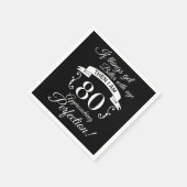 80. Geburtstag Spaß Annäherung Perfektion Serviette (Ecke)