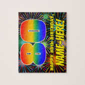 80. Geburtstag: Spaß, bunte feierliche Feuerwerke Puzzle (Vertikal)