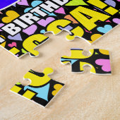 80. Geburtstag — Spaß, Liebende Herzformen + "80" Puzzle (Seite)