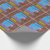 80. Geburtstag: Spaß, Urban Graffiti Inspiriert Lo Geschenkpapier (Ecke)