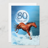 80. Geburtstag Spirit Pferd Party Einladung (Vorne/Hinten)