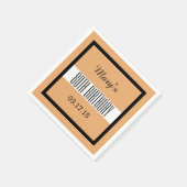 80. Geburtstag Tan und Black Custom V01FC Serviette (Ecke)