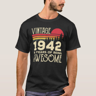 80. Geburtstag Vintag 1942 80 Jahre Aweso sein T-Shirt