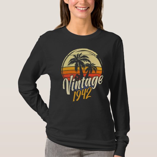 80. Geburtstag Vintag 1942 T-Shirt (Vorderseite)