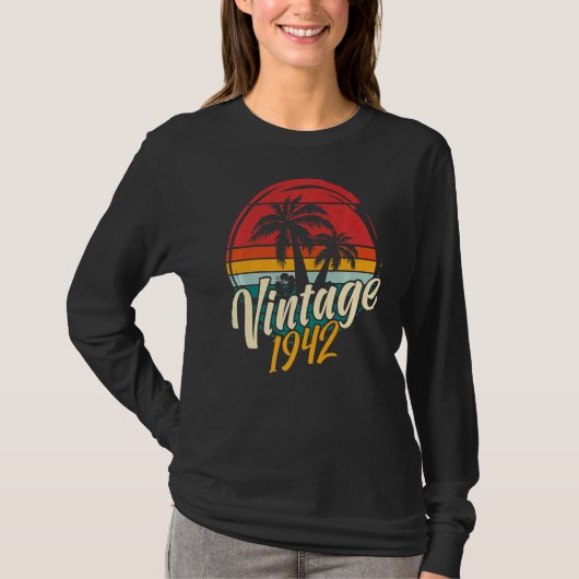 80. Geburtstag Vintag 1942 T-Shirt (Vorderseite)