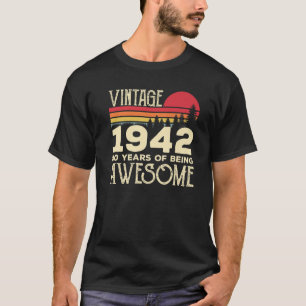 80. Geburtstag Vintage 1942 80 Jahre großartig T-Shirt