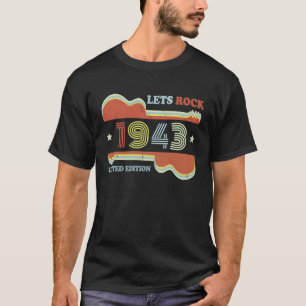80. Geburtstag Vintage Gitarre Retro Lasse Rock 19 T-Shirt