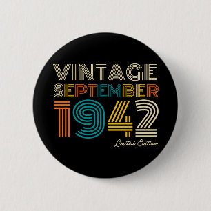 80. Geburtstag Vintage September 1942 Limitierte A Button