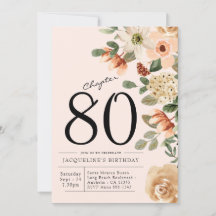 80. Geburtstag Vintager Blumenbesuch