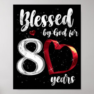 80. Geburtstag Von Gott Gesegnet Für 80 Jahre Gebu Poster