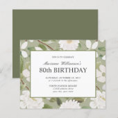 80. Geburtstag Weiße Blume Salbei (Vorne/Hinten)