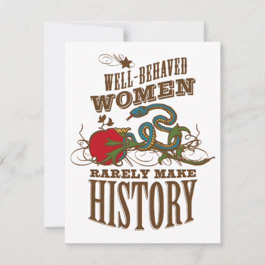 80. Geburtstag - Wilde Frauen machen Geschichte Einladung (Vorderseite)
