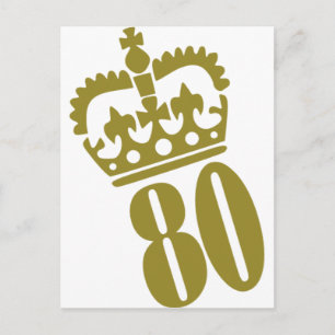 80. Geburtstag - Zahl - 80 Postkarte